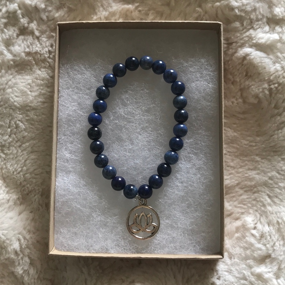 Lotus Lapis Crystal Bracelet